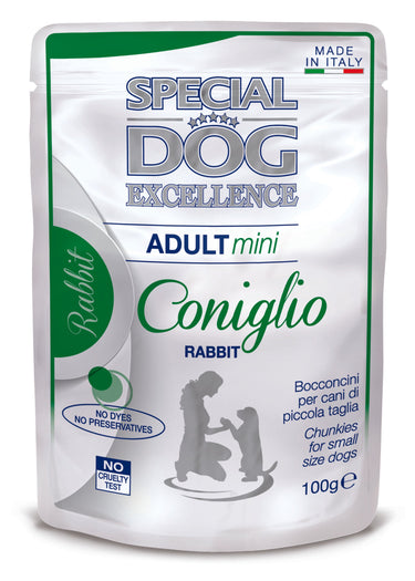 Excellence - Dog Wet Pouches Adult mini with rabbit -100g